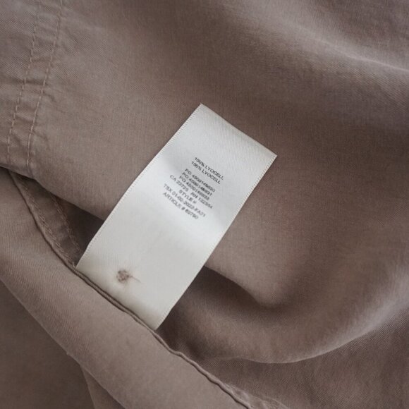 Aritzia Babaton Taupe Utility Pocket Button Down Dress Shirt 2XS - Picture 11 of 11